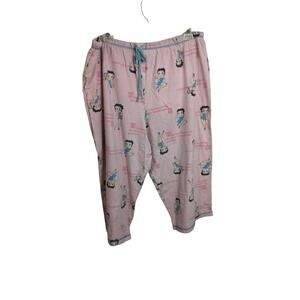 4282) Betty Boop Pink Polka Dot Pajamas Bottom Plus Size 3X (22/24W)
